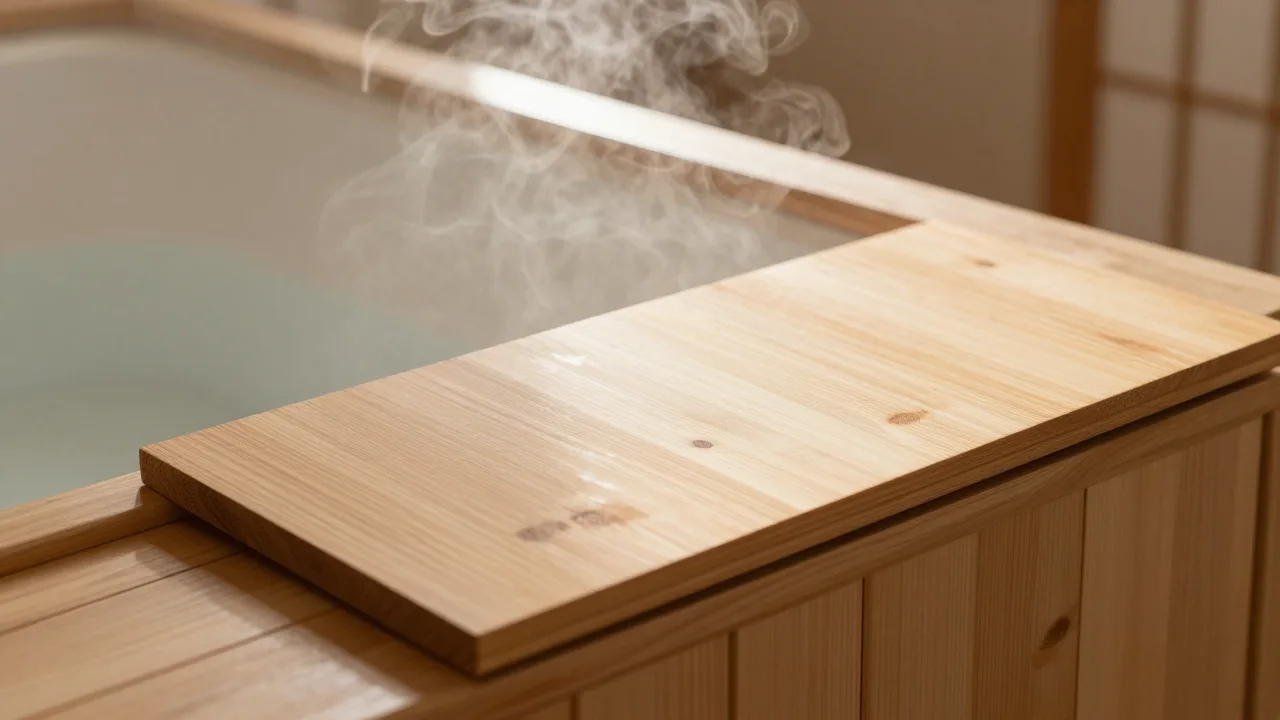 Bath mats of hinoki